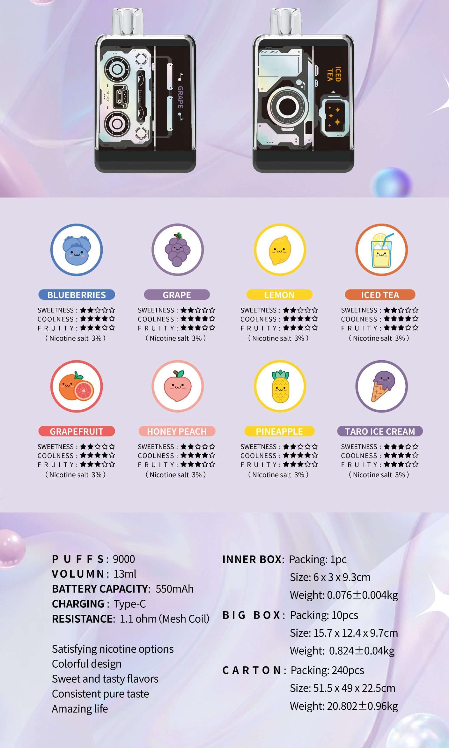 崧盒一次性电子烟多少钱？全系列参数与价格解析