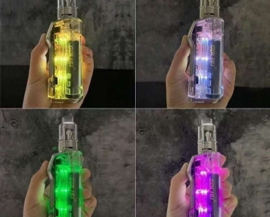 ljellyBox mini-80w果冻大烟雾电子烟套装! 全身透明机身,6种灯色可开可关!